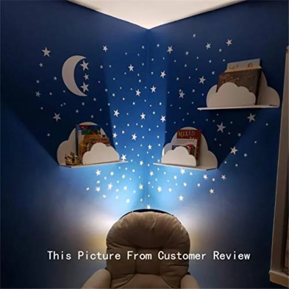 Moon and Stars Wall Decal Kids Nursery Baby Room Vinyl Sticker Bedroom Decor